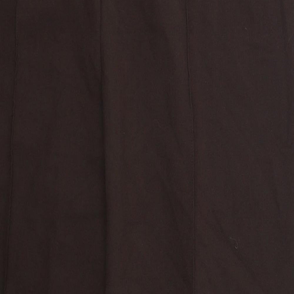 Classic Womens Brown  Polyester Trousers  Size 14 L27 in Regular