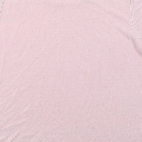 Soon Womens Pink Crew Neck  Acrylic Pullover Jumper Size 16