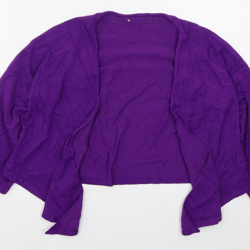 Preworn Womens Purple V-Neck  Viscose Cardigan Jumper Size M