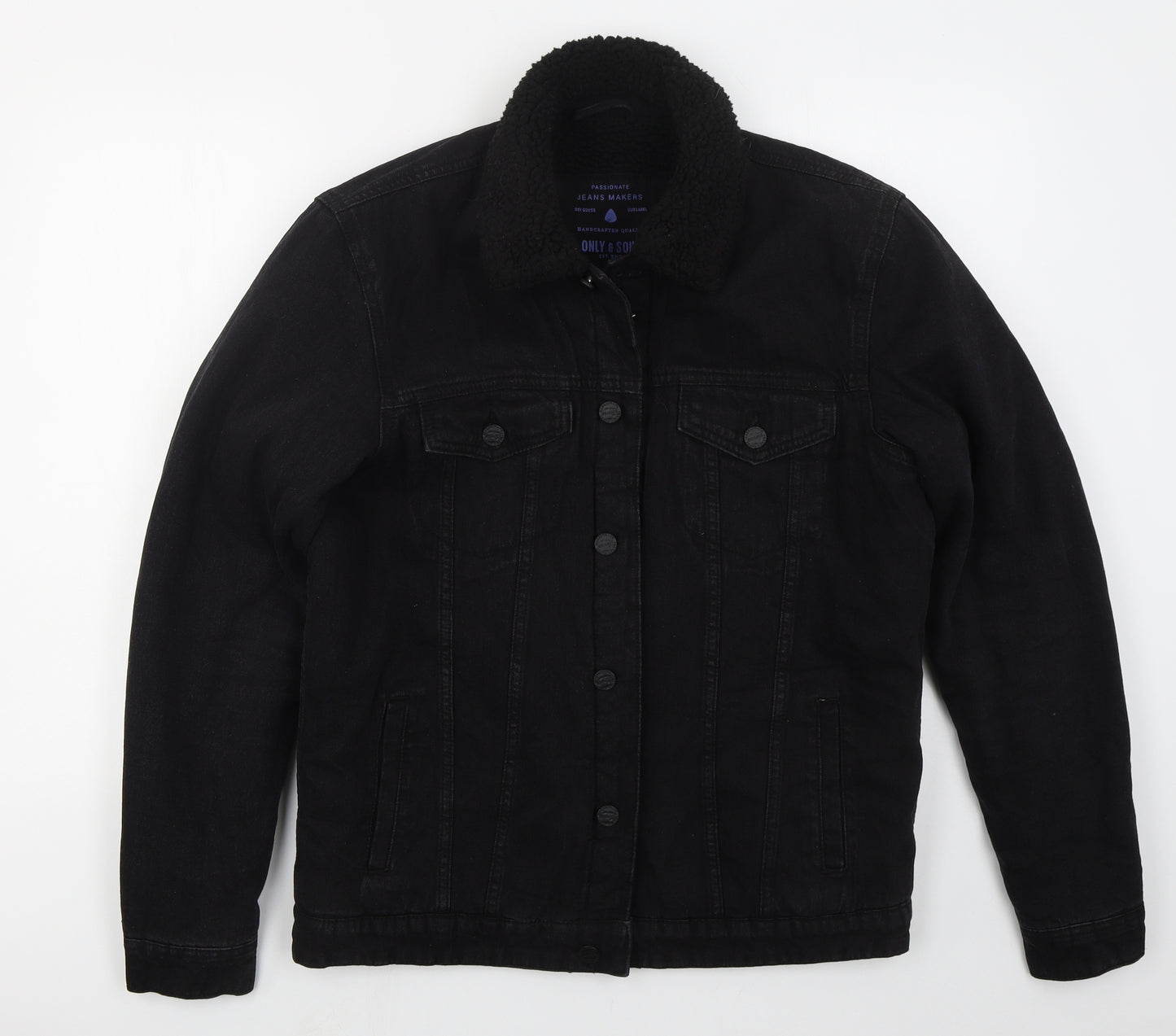 ONLY & SONS Mens Black   Jacket  Size L  Button