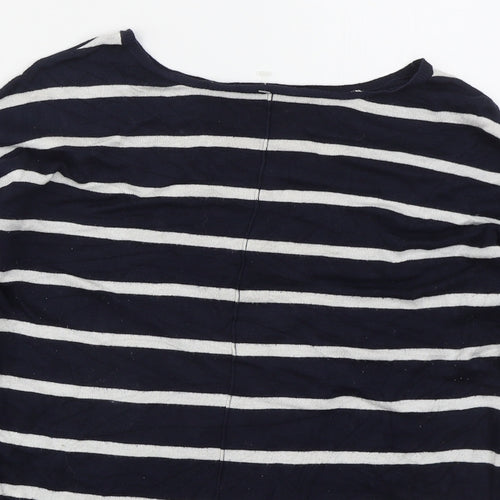 Atmosphere Womens Blue Boat Neck Striped Viscose Pullover Jumper Size 8