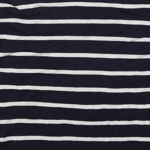 Atmosphere Womens Blue Boat Neck Striped Viscose Pullover Jumper Size 8