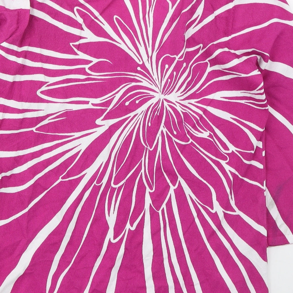 Casamia Womens Pink V-Neck  Viscose Pullover Jumper Size S   - v