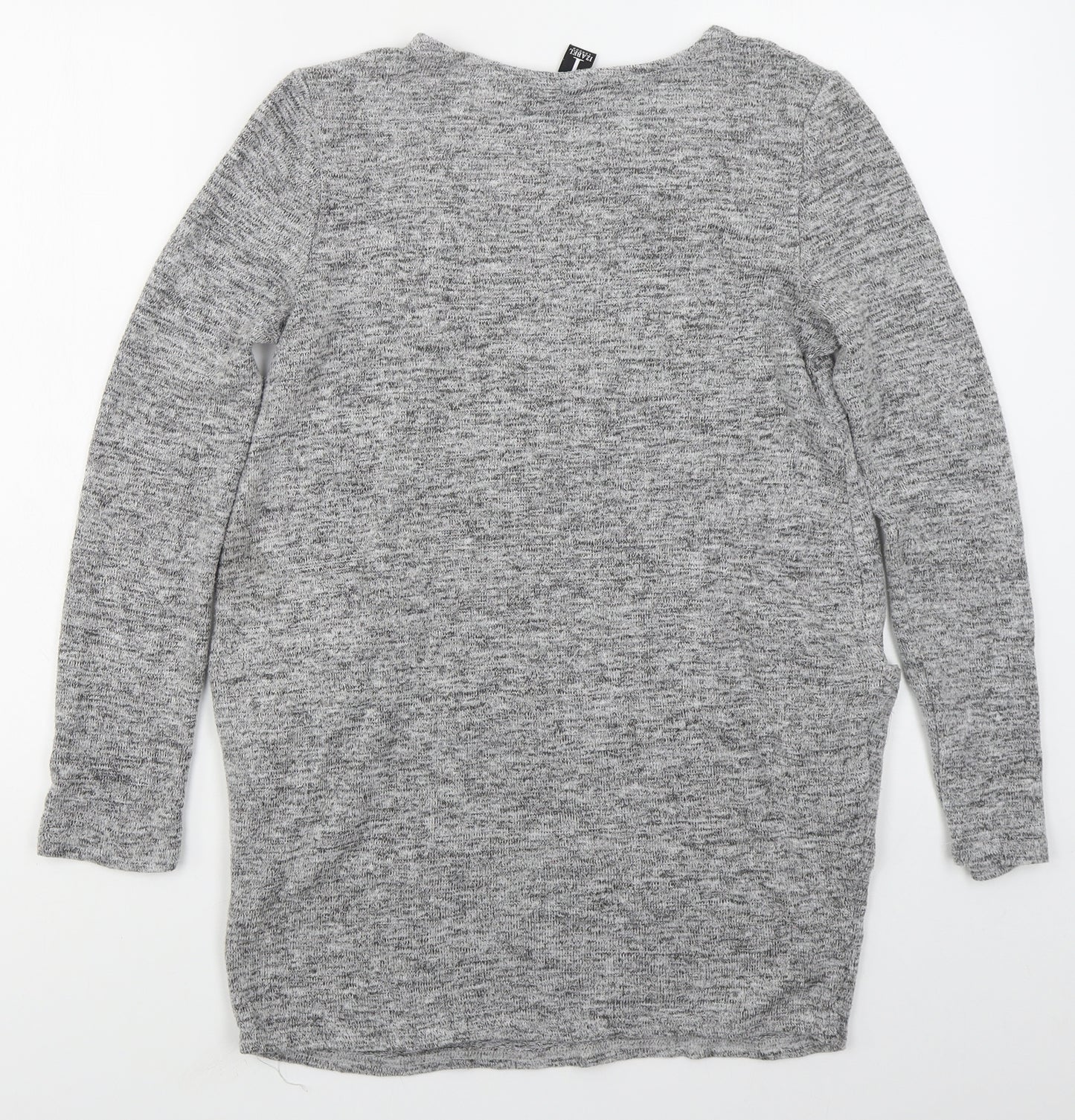 Izabel London Womens Grey Round Neck  Polyester Pullover Jumper Size 8