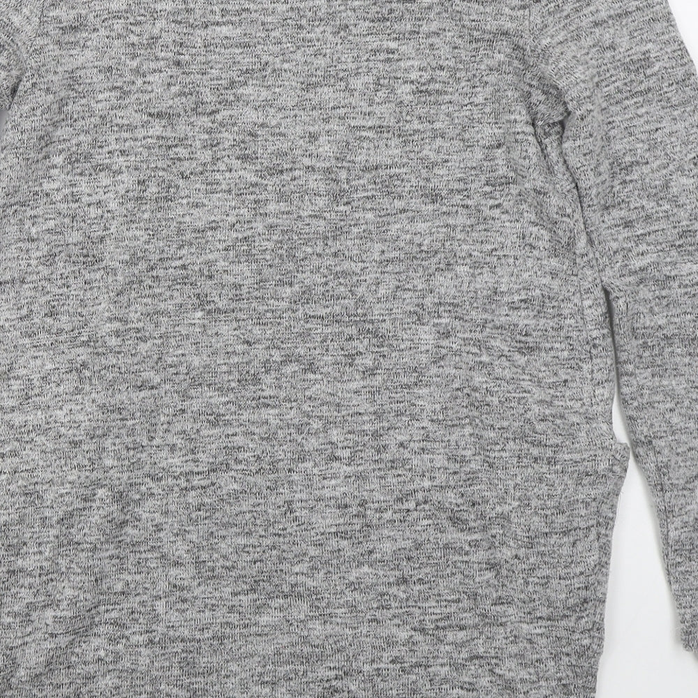Izabel London Womens Grey Round Neck  Polyester Pullover Jumper Size 8