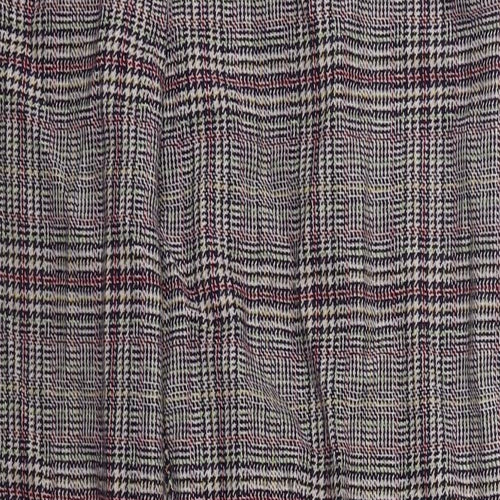 Peter Hahm Womens Purple Check Wool Trousers  Size 36 in L30 in Regular Button