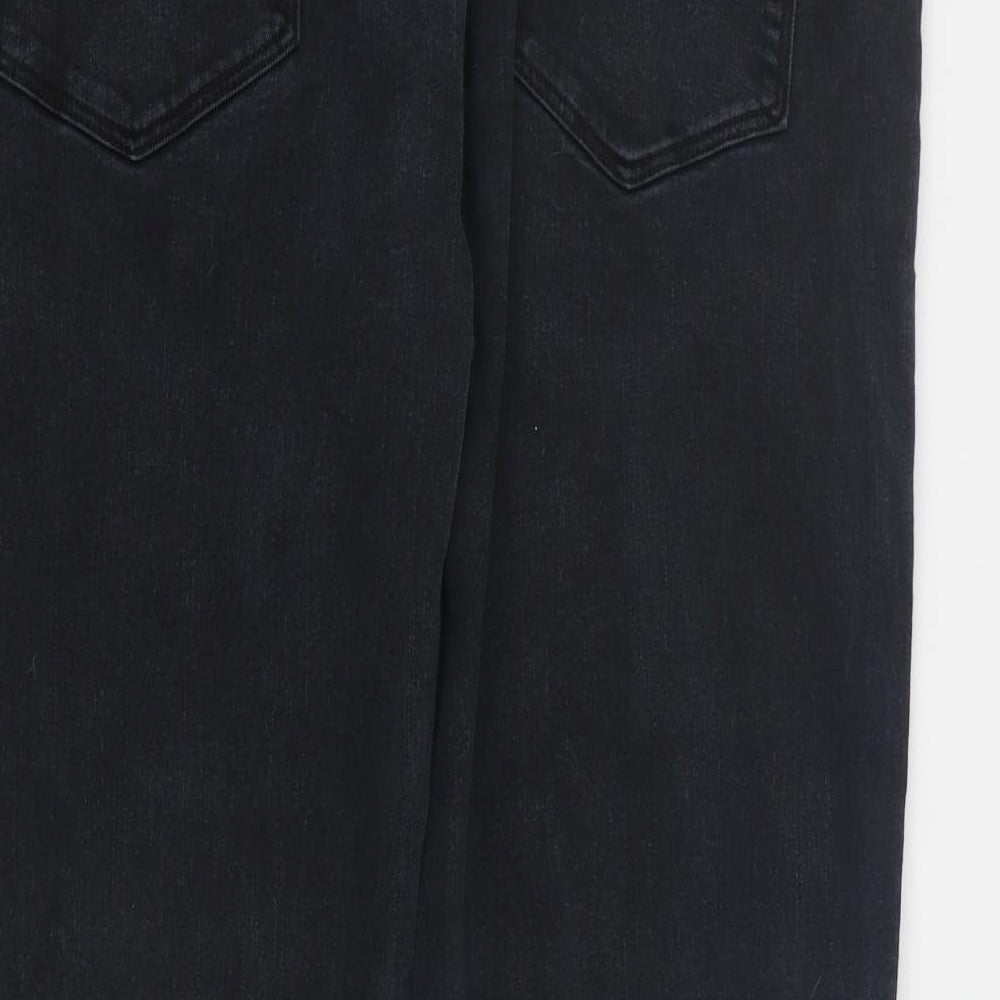 Very Man Mens Black  Cotton Straight Jeans Size 36 in L28 in Regular Zip - Short