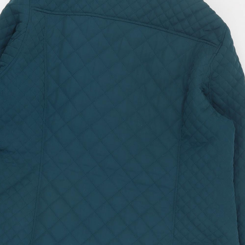 Marks and Spencer Womens Green   Quilted Coat Size 18  Snap