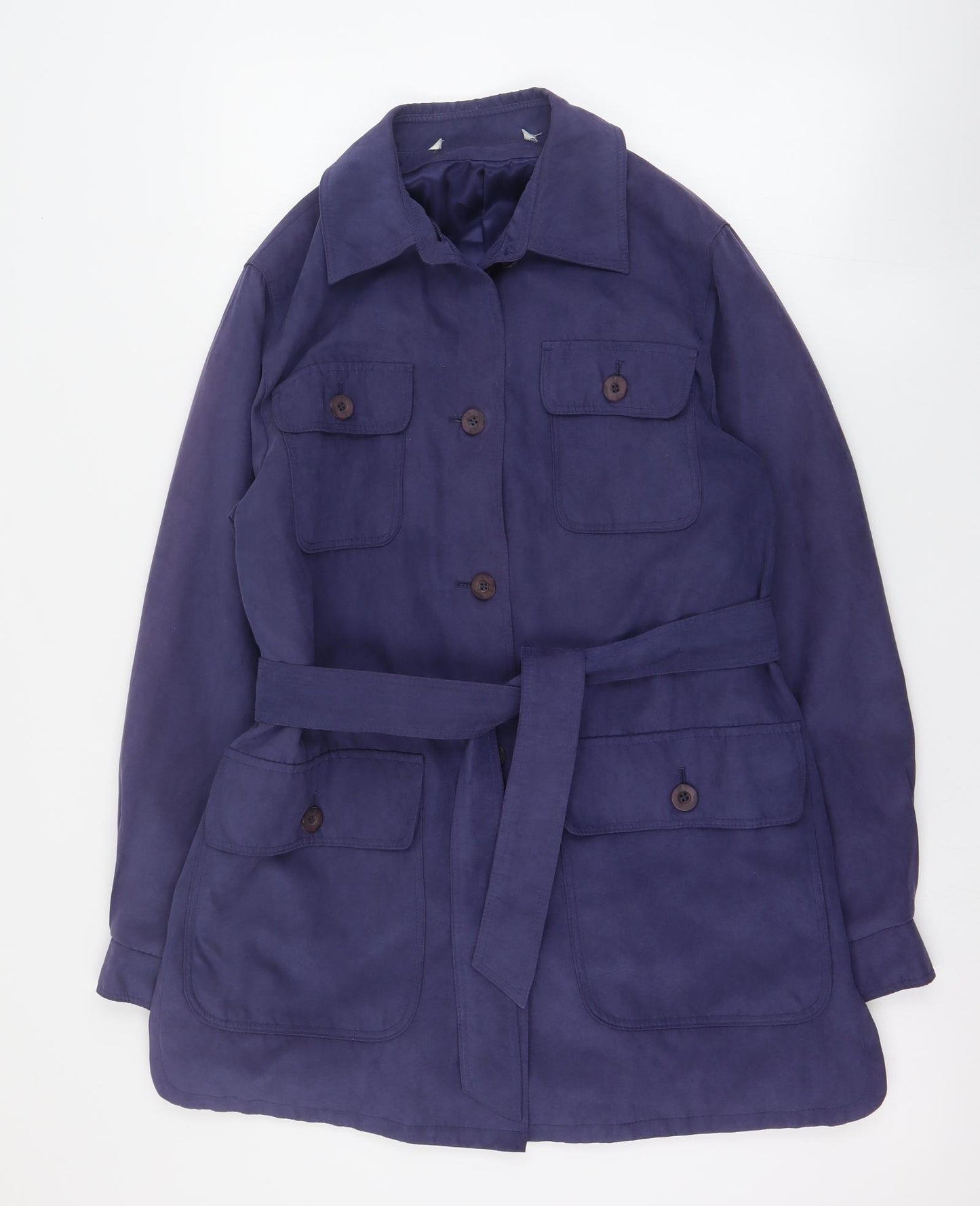 Marks and Spencer Womens Blue   Pea Coat Coat Size 10  Button