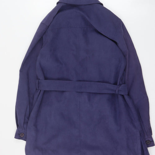 Marks and Spencer Womens Blue   Pea Coat Coat Size 10  Button