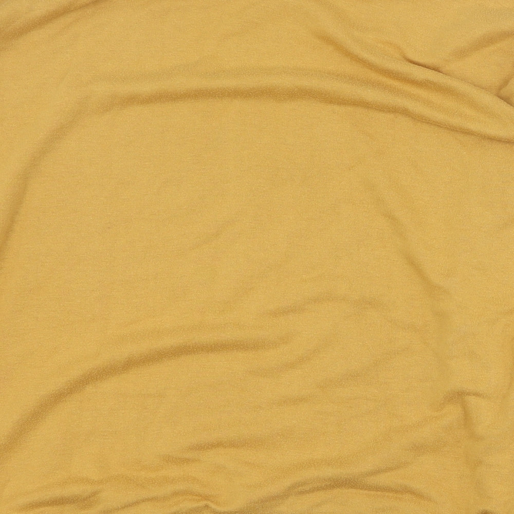 Pull & Bear Womens Yellow  Polyester Pullover Sweatshirt Size L  Pullover