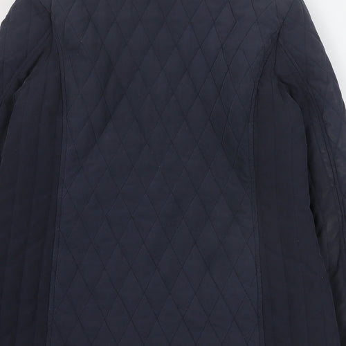 BHS Womens Blue   Quilted Coat Size 12  Zip