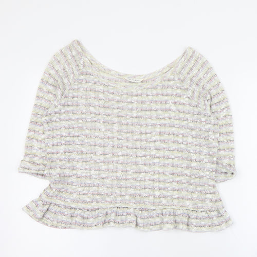 Miss Selfridge Womens Multicoloured Round Neck  Viscose Pullover Jumper Size 10