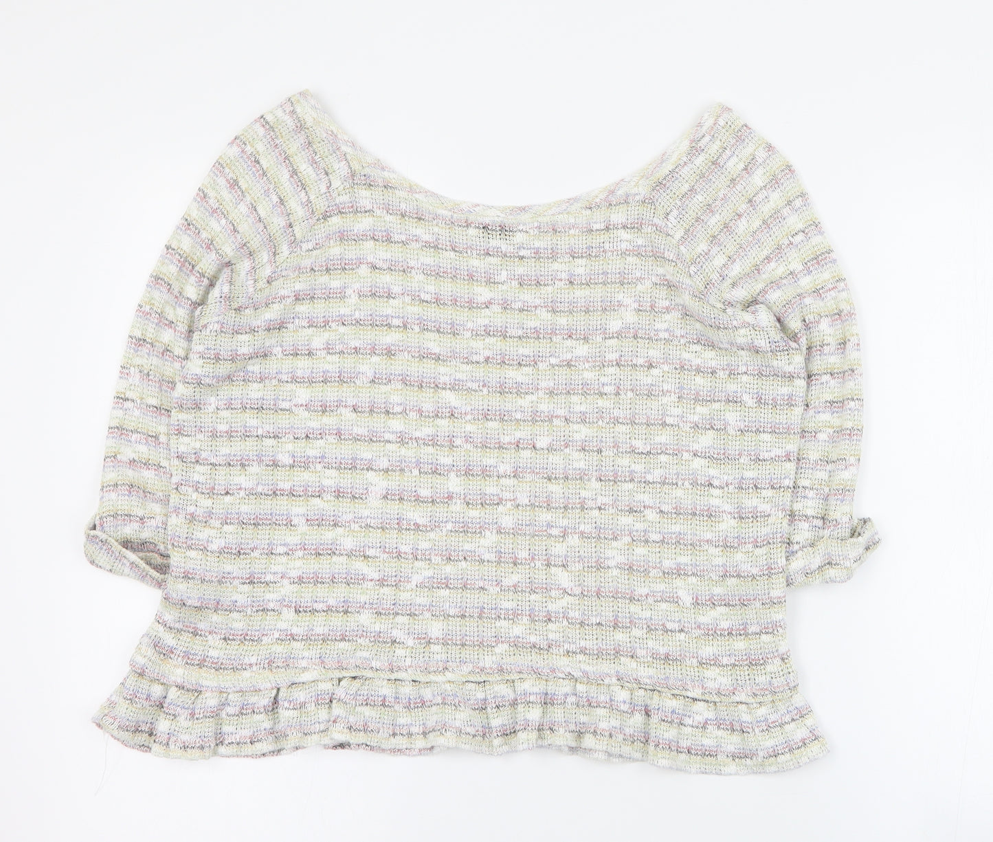 Miss Selfridge Womens Multicoloured Round Neck  Viscose Pullover Jumper Size 10