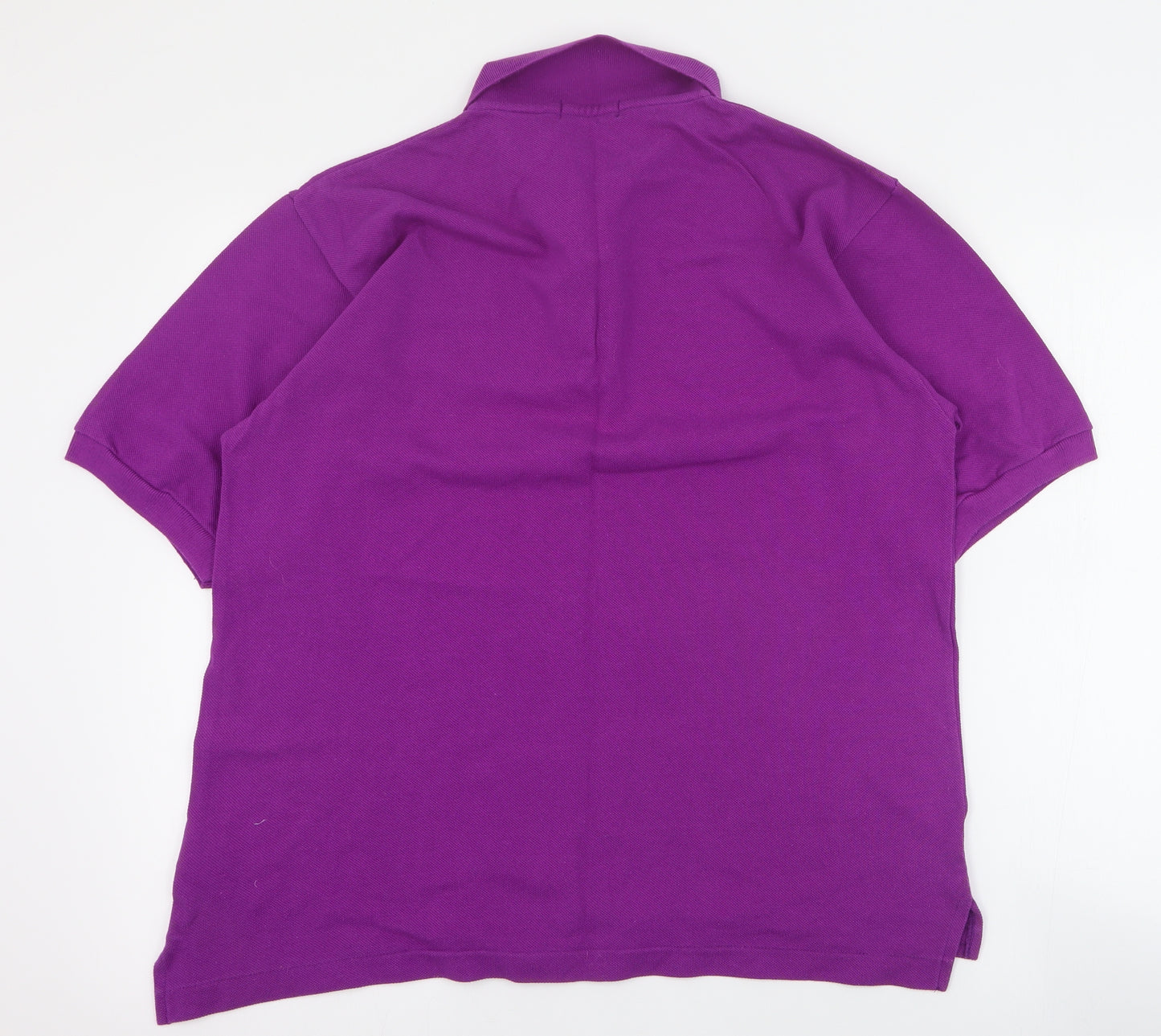 LA Spirit Womens Purple  Cotton Basic Polo Size L Collared