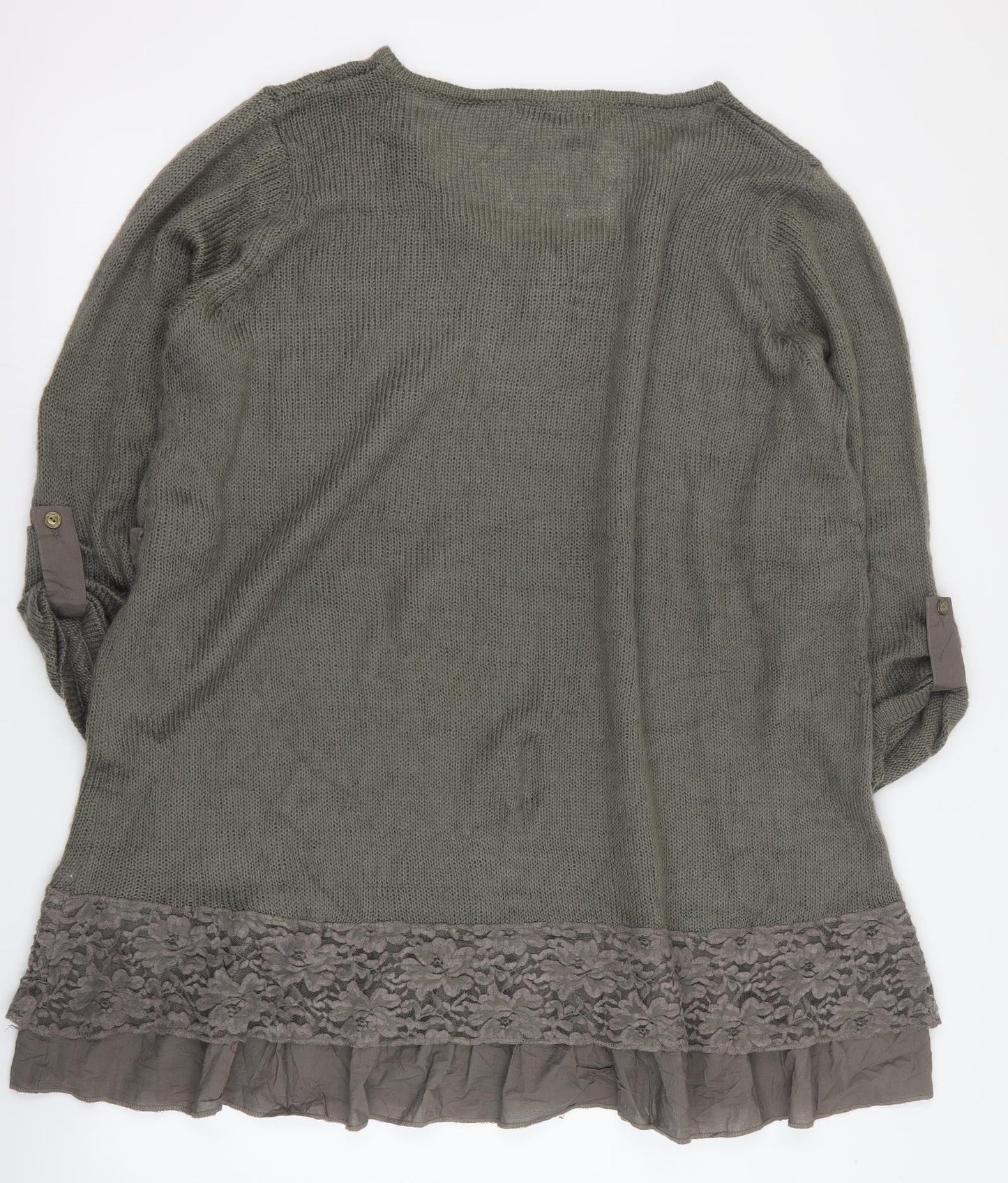 Joe Browns Womens Brown Round Neck  Acrylic Pullover Jumper Size 24   - 24 - 26