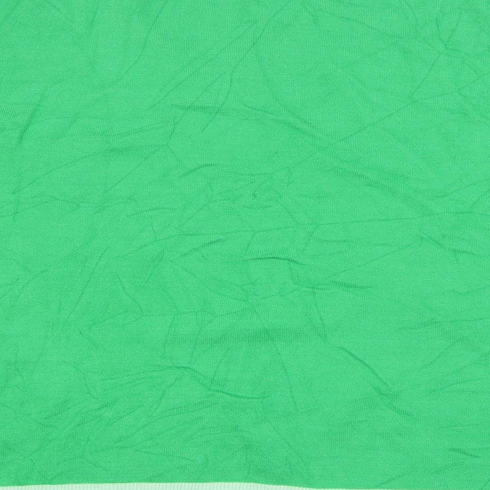 Marks and Spencer Womens Green V-Neck  Viscose Pullover Jumper Size 14