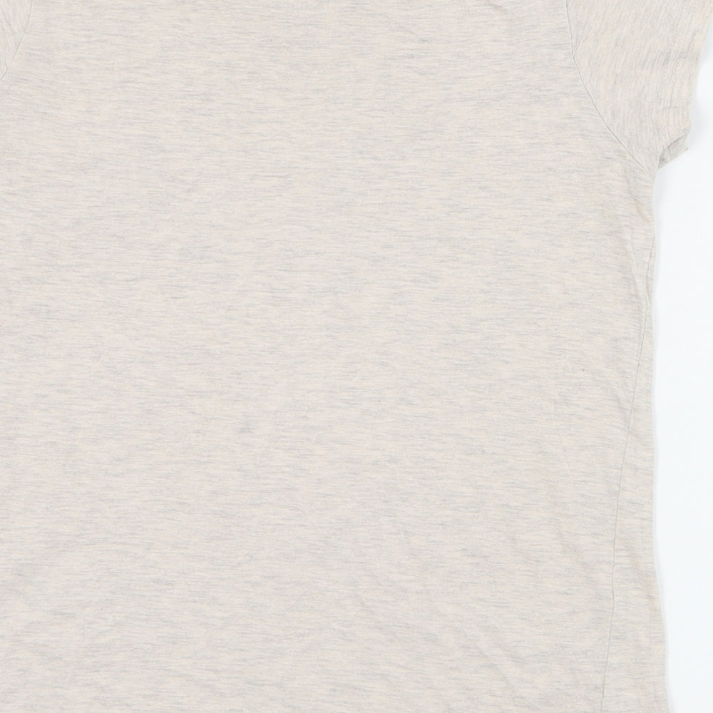 Primark Girls Beige  Cotton Basic T-Shirt Size 10-11 Years Round Neck Pullover