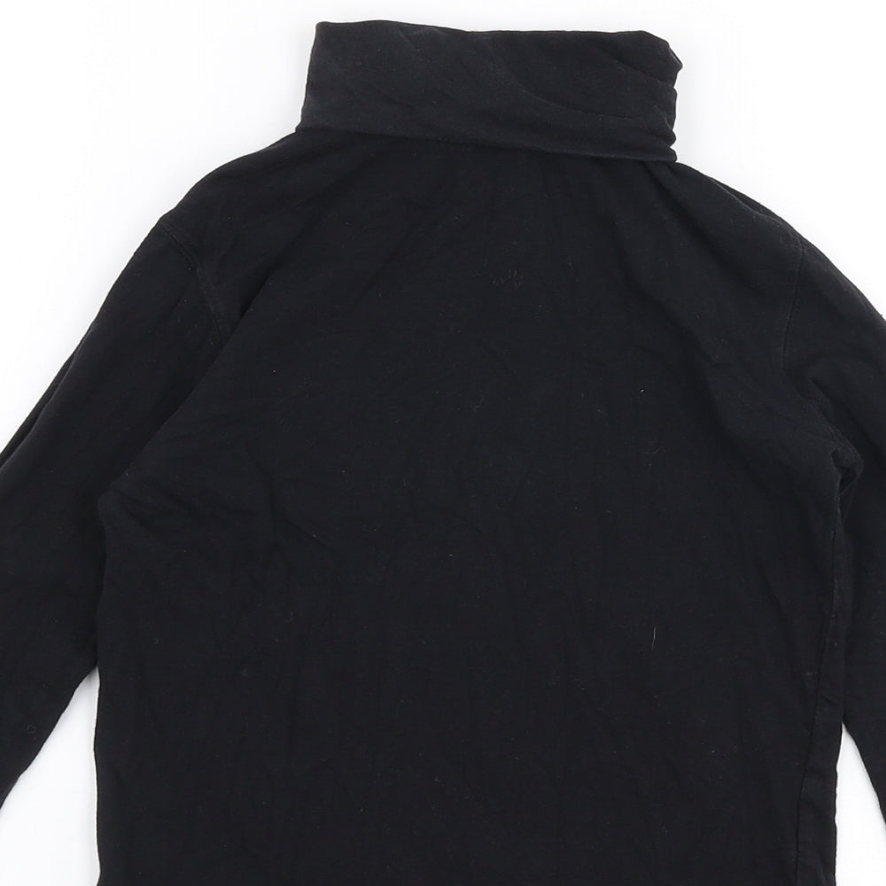 Atmosphere Womens Black  Cotton Jersey T-Shirt Size 8 Roll Neck