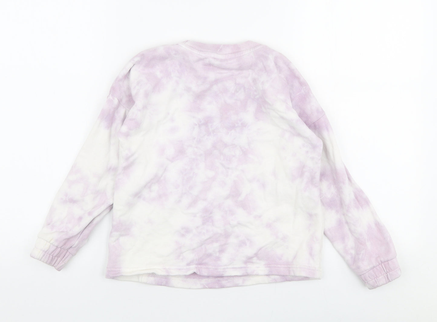 TU Girls Purple  Cotton Pullover Sweatshirt Size 7 Years  Pullover - Love will save the day