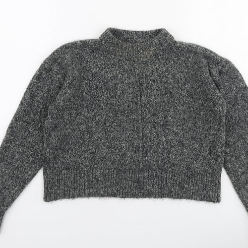 Atmosphere Womens Grey High Neck  Acrylic Pullover Jumper Size 8