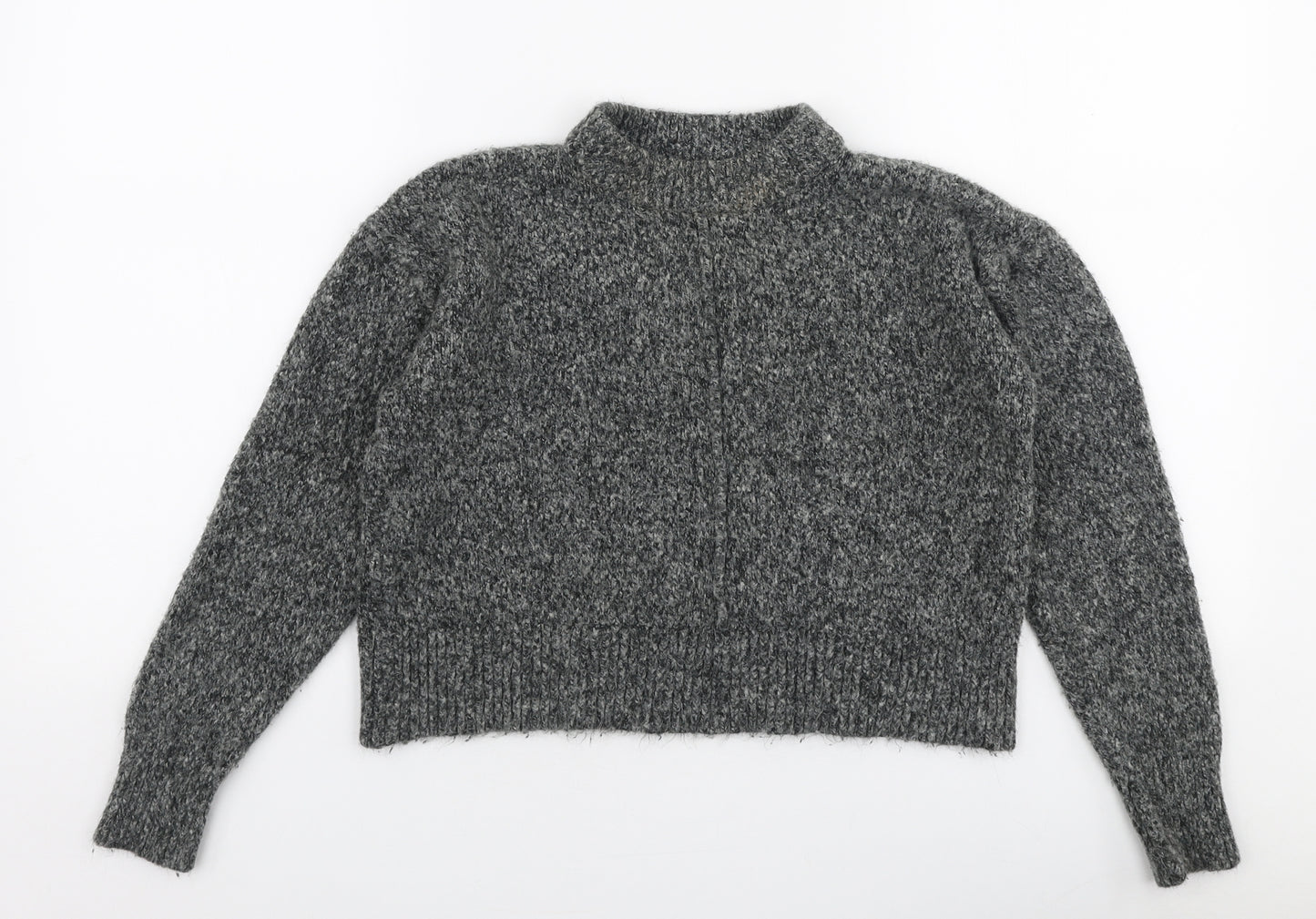 Atmosphere Womens Grey High Neck  Acrylic Pullover Jumper Size 8