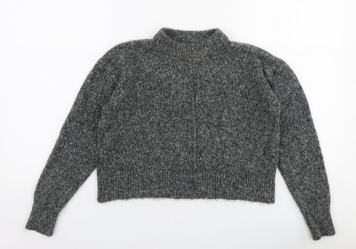Atmosphere Womens Grey High Neck  Acrylic Pullover Jumper Size 8