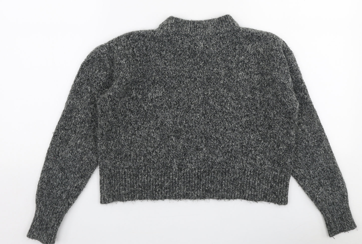 Atmosphere Womens Grey High Neck  Acrylic Pullover Jumper Size 8