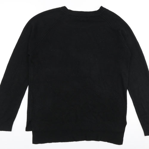 Primark Womens Black Round Neck  Acrylic Pullover Jumper Size M