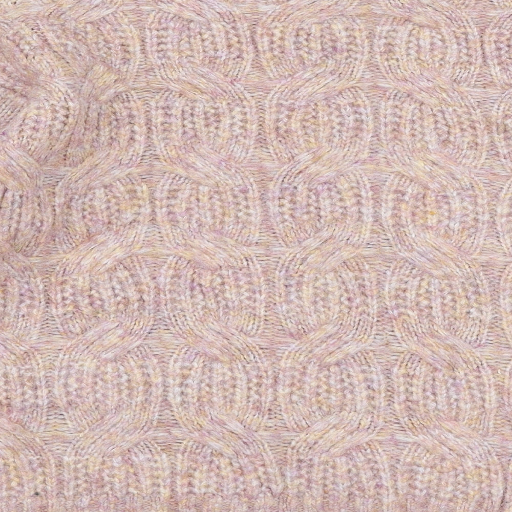 Per Una Womens Pink High Neck  Acrylic Pullover Jumper Size L