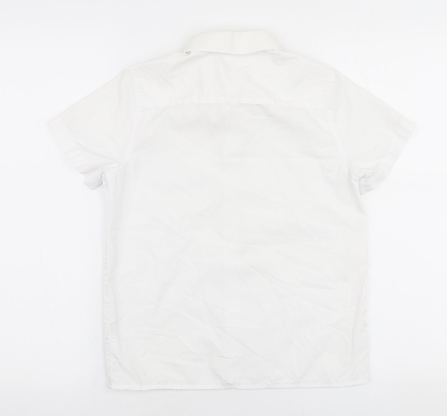 F&F Boys White  Polyester Basic Button-Up Size 9-10 Years Collared Button