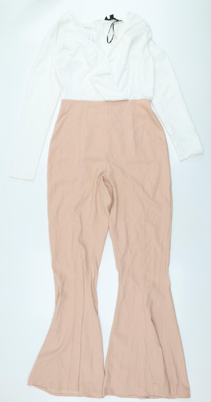 Missguided Womens Multicoloured Polyester Jumpsuit One-Piece Size 10 L32 in Zip