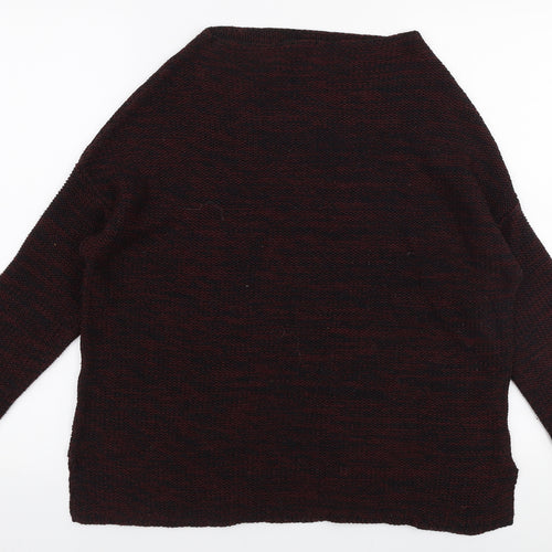 Atmosphere Womens Red Boat Neck  Acrylic Pullover Jumper Size 8