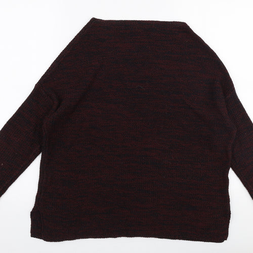 Atmosphere Womens Red Boat Neck  Acrylic Pullover Jumper Size 8