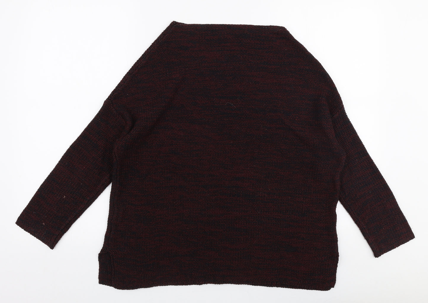 Atmosphere Womens Red Boat Neck  Acrylic Pullover Jumper Size 8