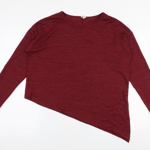 OVS Womens Red Round Neck  Polyester Pullover Jumper Size M