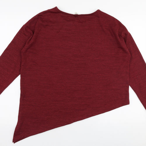 OVS Womens Red Round Neck  Polyester Pullover Jumper Size M