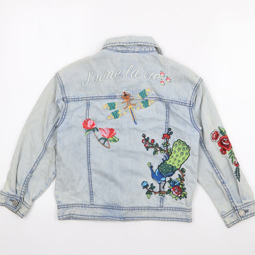 NEXT Girls Blue   Jacket  Size 7 Years  Button