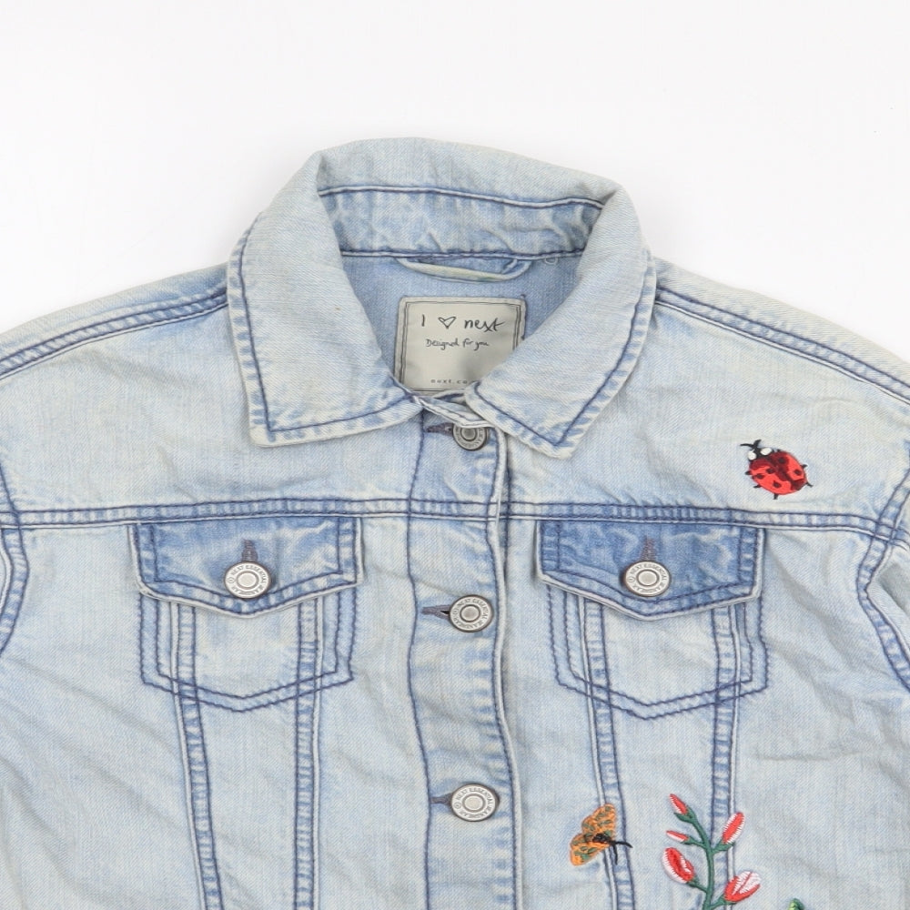 NEXT Girls Blue   Jacket  Size 7 Years  Button