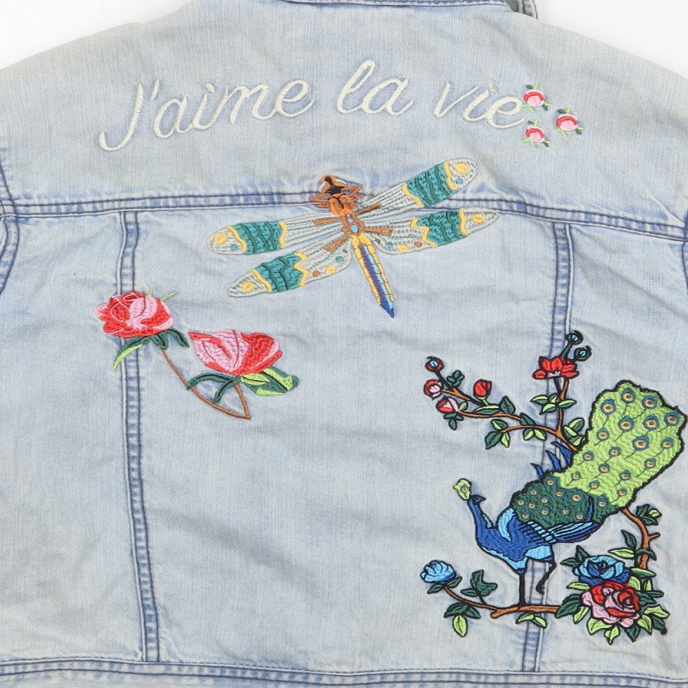 NEXT Girls Blue   Jacket  Size 7 Years  Button