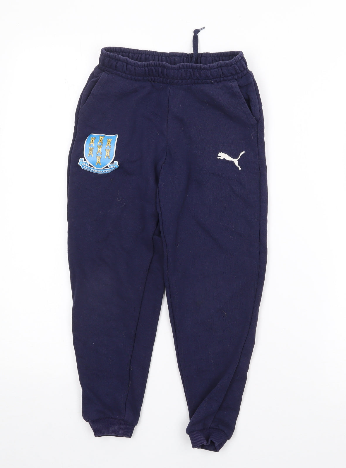 PUMA Boys Blue  Polyester Jogger Trousers Size 7-8 Years  Regular  - Ballymena UTD FC