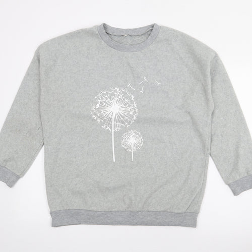 Preworn Womens Grey  Polyester Pullover Sweatshirt Size L   - Dandelion