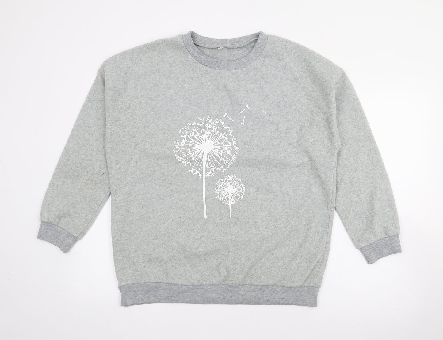 Preworn Womens Grey  Polyester Pullover Sweatshirt Size L   - Dandelion