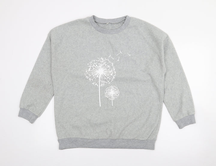 Preworn Womens Grey  Polyester Pullover Sweatshirt Size L   - Dandelion