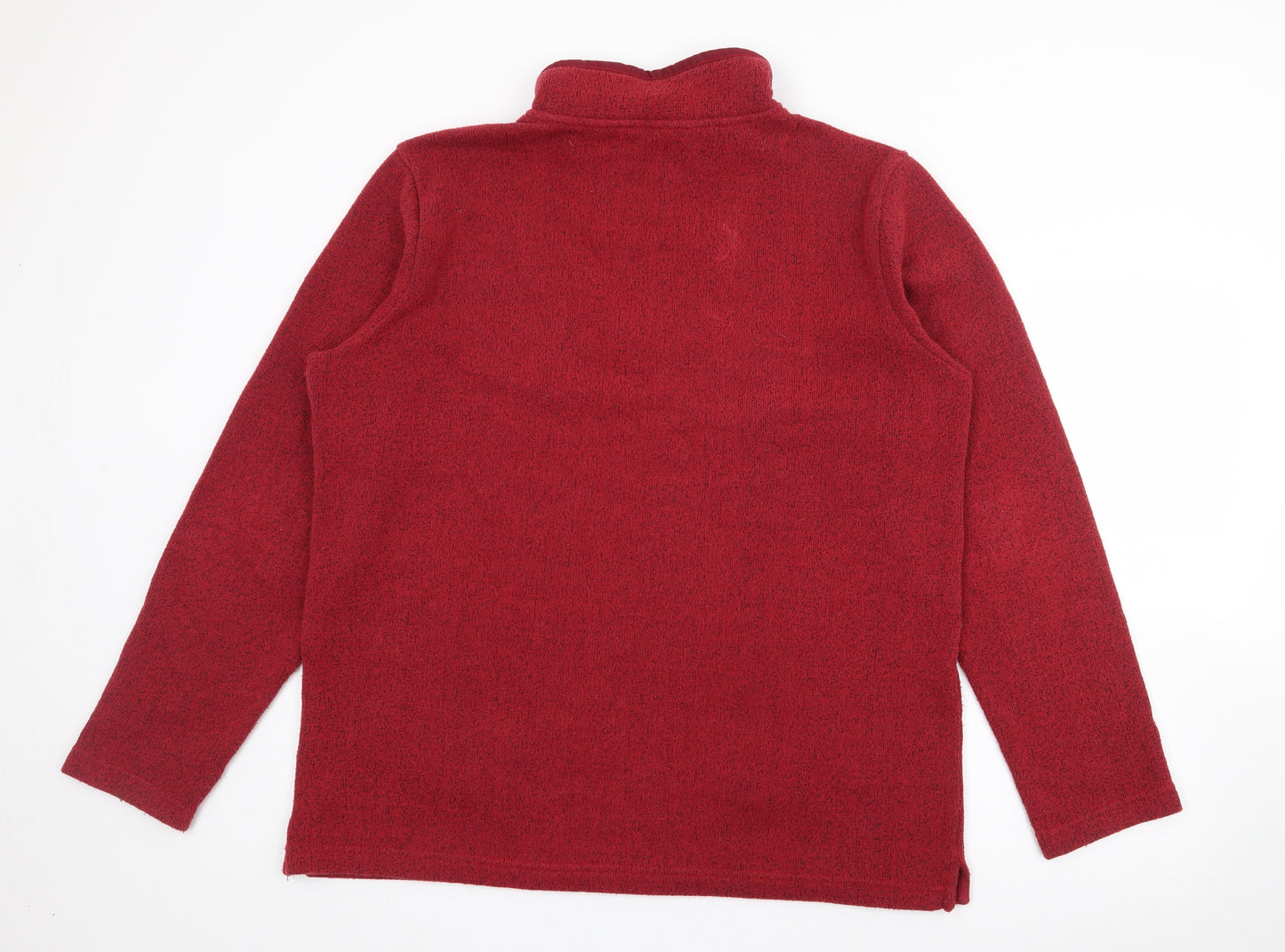 Cotton Traders Mens Red High Neck  Polyester Pullover Jumper Size L