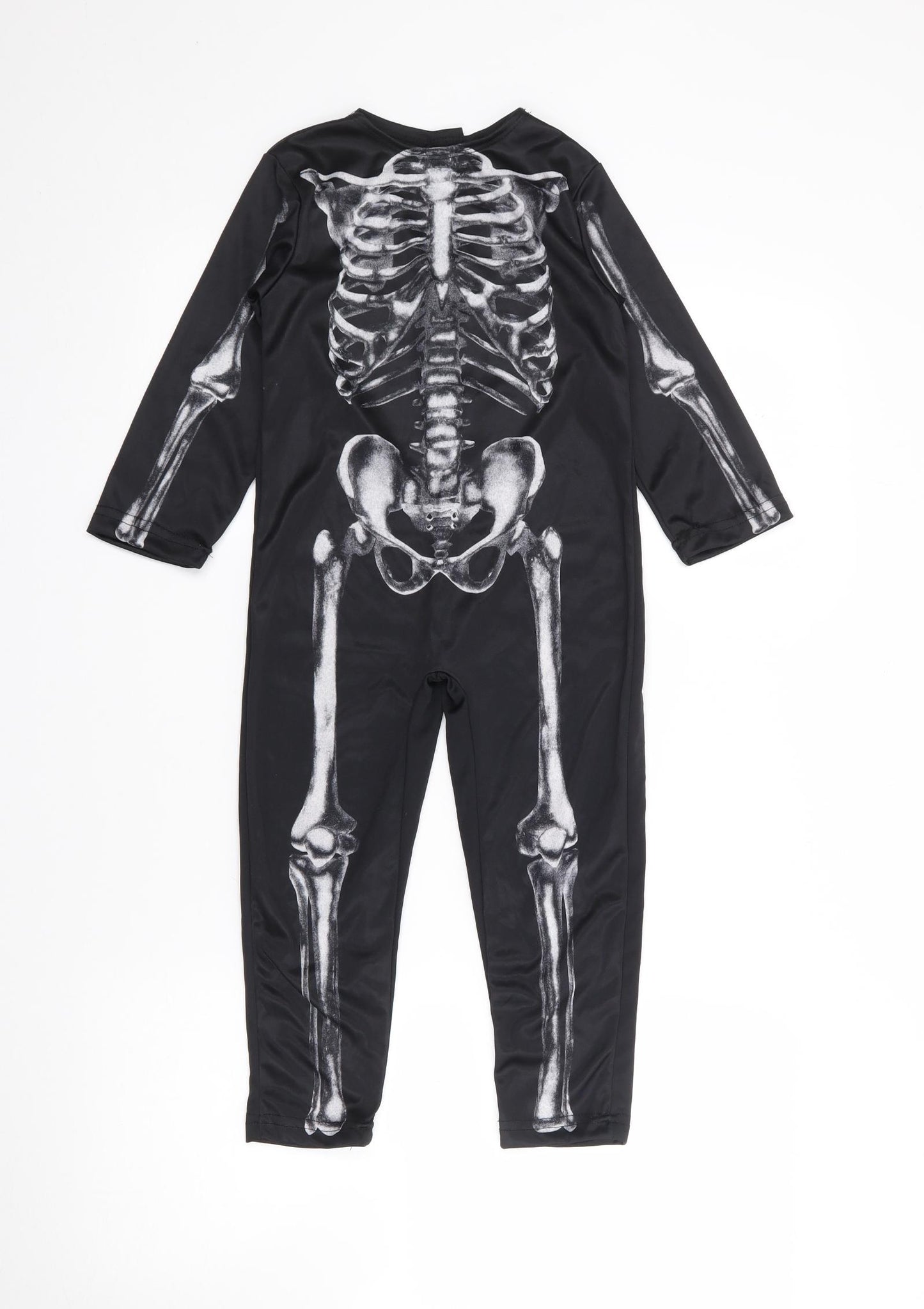 F&F Boys Black  Polyester  Bodysuit Size 3-4 Years   - Skeleton Fancy Dress