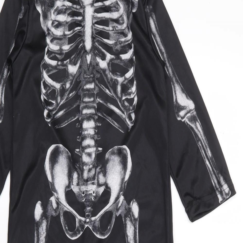 F&F Boys Black  Polyester  Bodysuit Size 3-4 Years   - Skeleton Fancy Dress