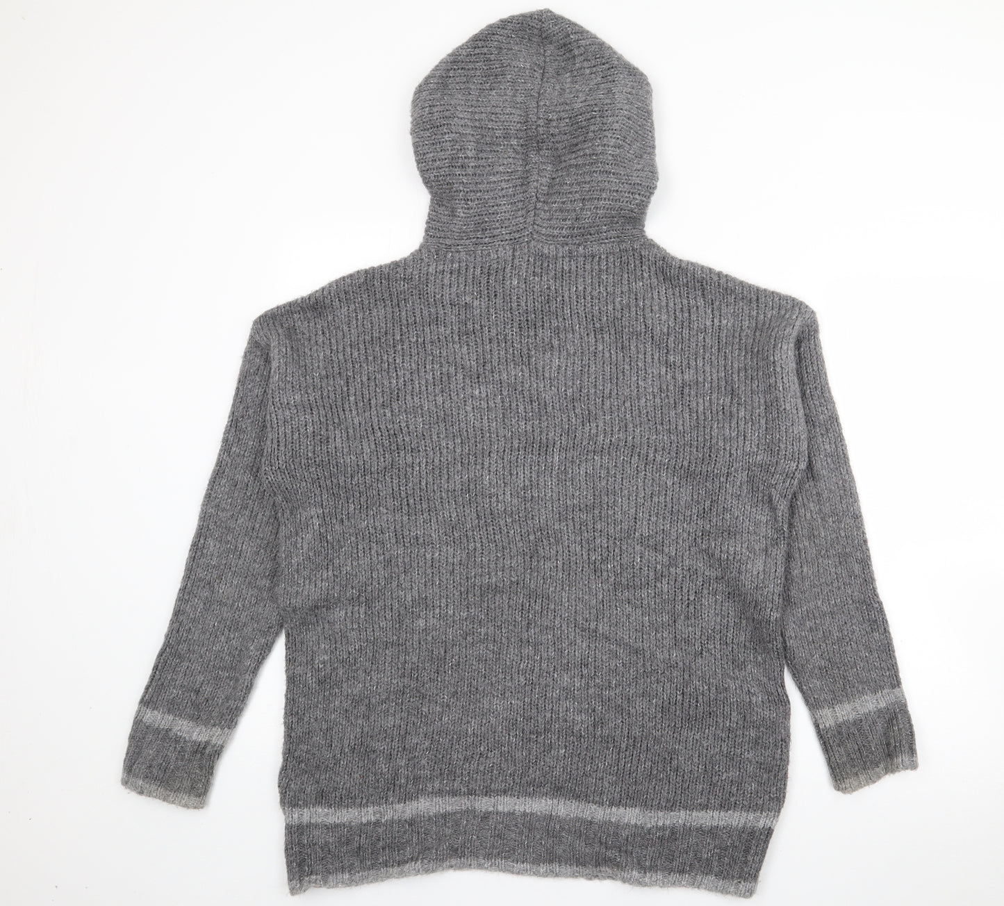 TU Womens Grey  Acrylic Pullover Hoodie Size 12