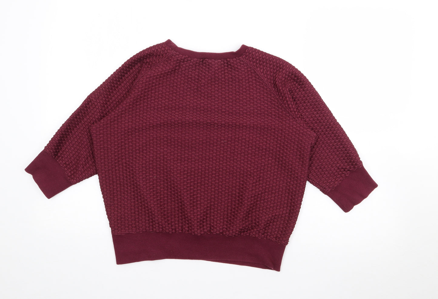 French Connection Womens Purple Crew Neck  Cotton Pullover Jumper Size XS