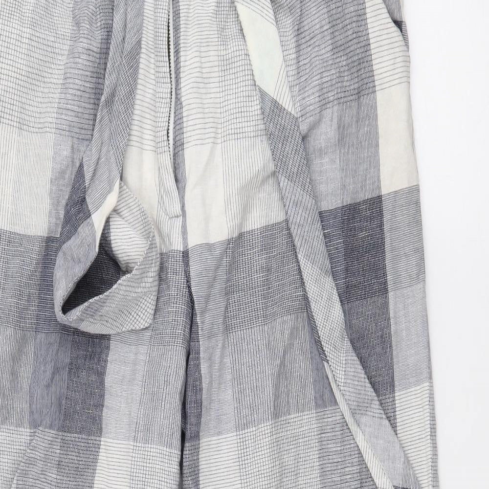 ASOS Womens Grey Plaid Polyester Trousers  Size 10 L29 in Regular